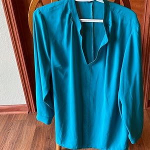 ELOQUII size 16 teal tunic blouse